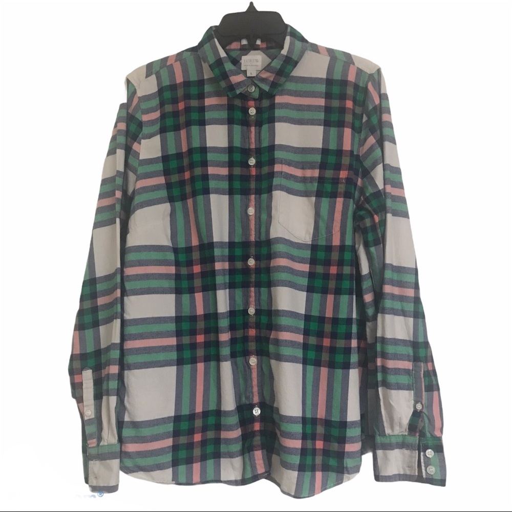 J. Crew factory plaid shirt size large